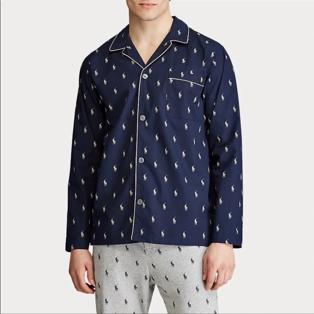 Polo Ralph Lauren Signature Pony Pajama Shirt Blue Size 3X NWT